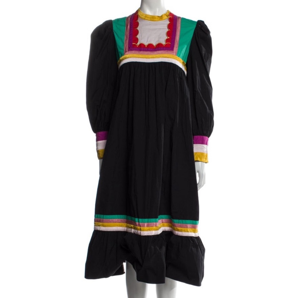 CeliaB black colorblock midi dress in large